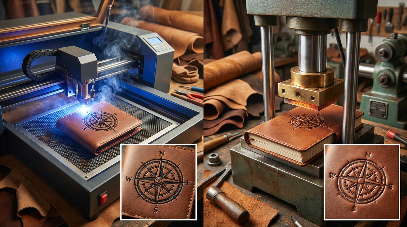 Laser Engraving vs Embossing for Premium Leather Goods