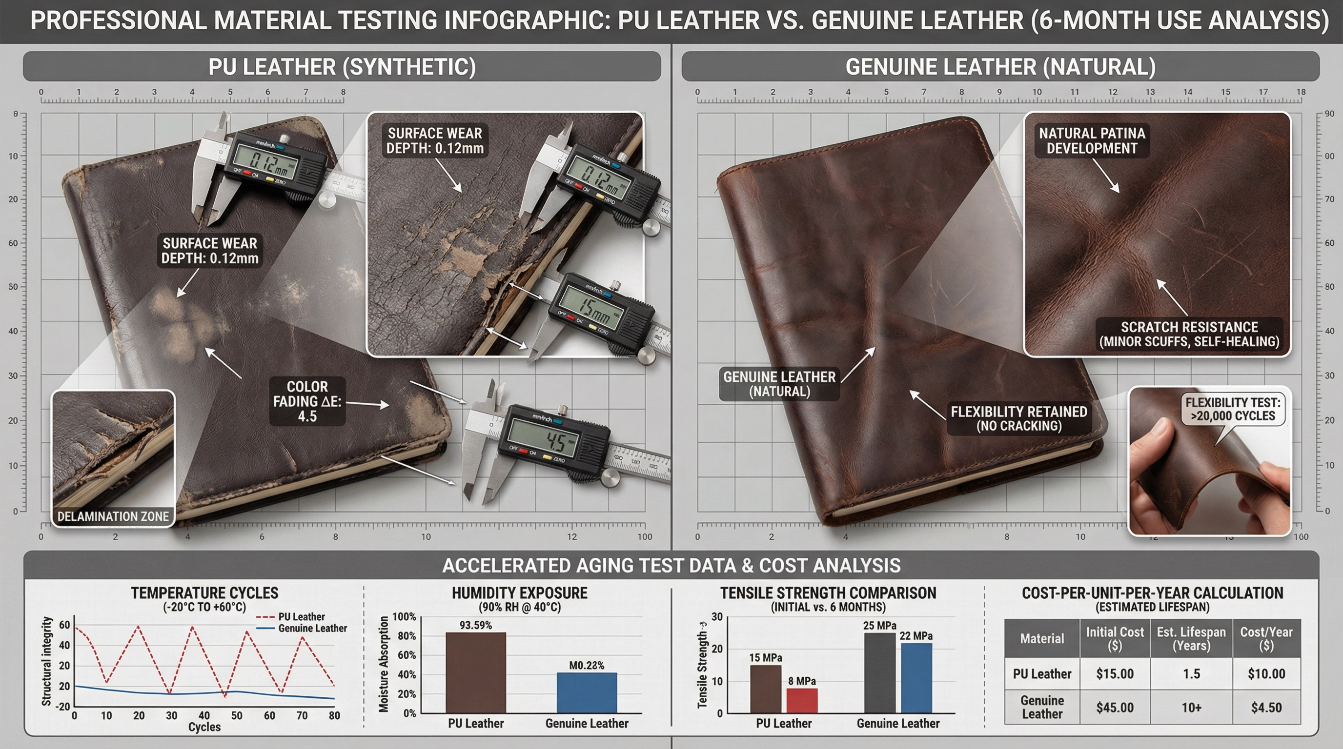 PU Leather vs Genuine Leather Notebooks: The 18-Month Aging Test Nobody Shows You