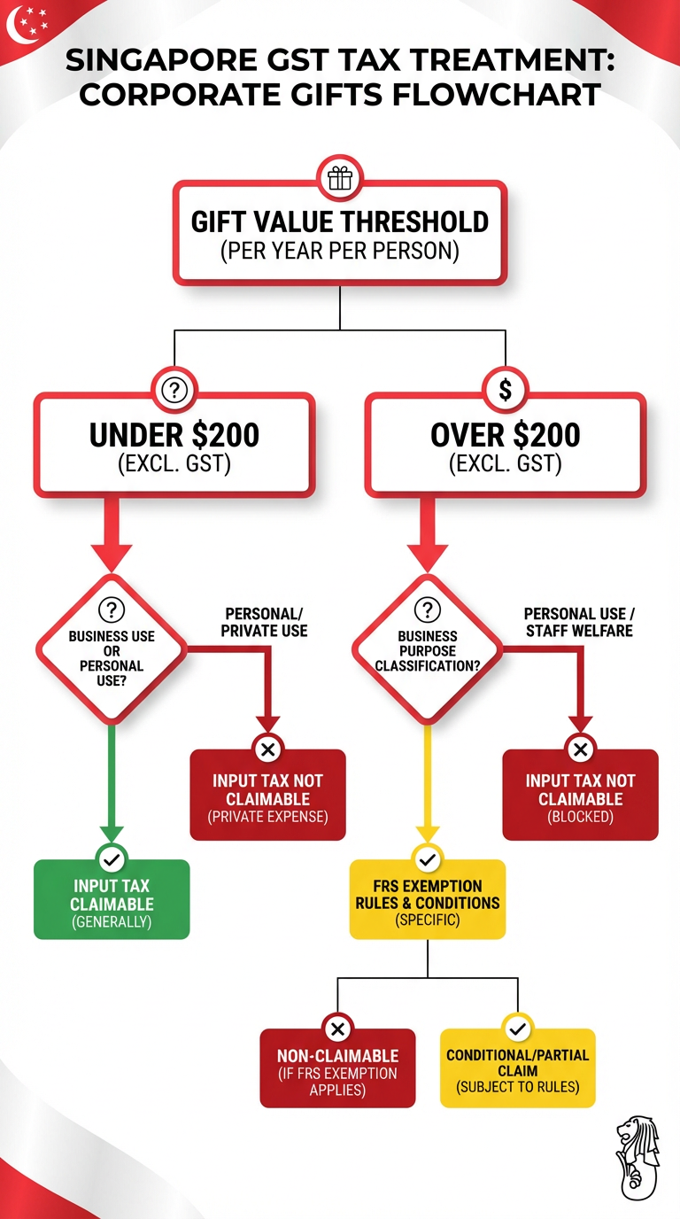 Singapore GST Treatment for Corporate Gifts: Input Tax Claims, Fringe Benefit Tax, and Compliance Requirements for Business Gifting